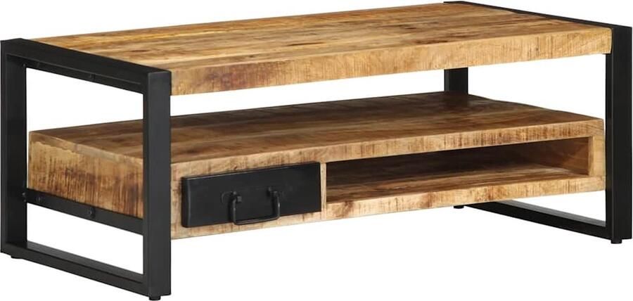 VidaXL Salontafel 90x50x36 cm massief ruw mangohout