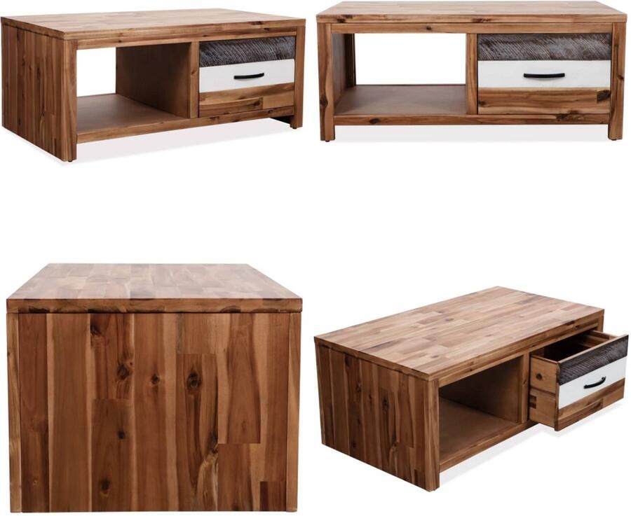 VidaXL Salontafel 90x50x37 5 cm massief acaciahout Salontafel Salontafels Tafel Tafels