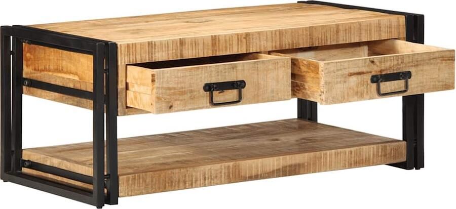 VidaXL Salontafel 90x50x38 cm massief ruw mangohout