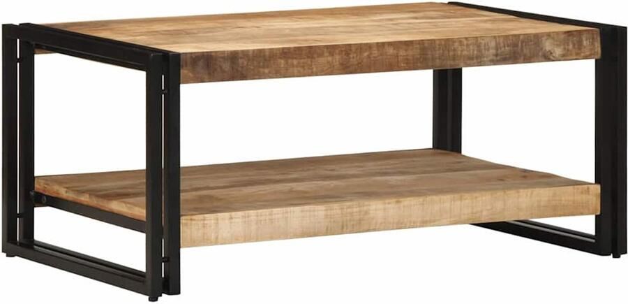 VidaXL Salontafel 90x50x38 cm massief ruw mangohout - Foto 2