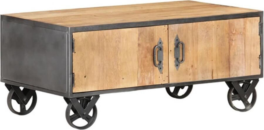 VidaXL Salontafel 90x50x39 cm massief gerecycled hout