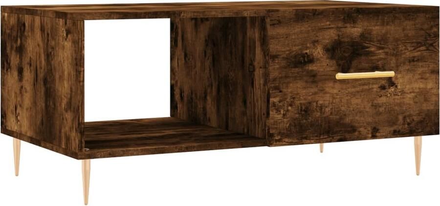 VidaXL Salontafel 90x50x40 cm Gerookt eiken Salontafel Salontafels Tafel Bijzettafel