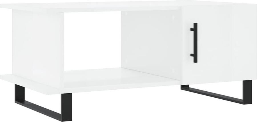 VidaXL -Salontafel-90x50x40-cm-bewerkt-hout-hoogglans-wit - Foto 9