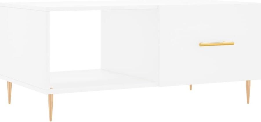 VidaXL Salontafel 90x50x40 cm Bewerkt hout Wit Salontafel Bijzettafel Houten Salontafel Witte Salontafel Met Lade Salontafel Met Opslag