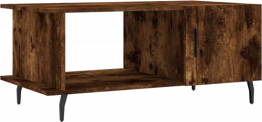 VidaXL Salontafel 90x50x40 cm Gerookt Eiken Hout Salontafel Bijzettafel Houten Salontafel Bruine Salontafel Moderne Salontafel