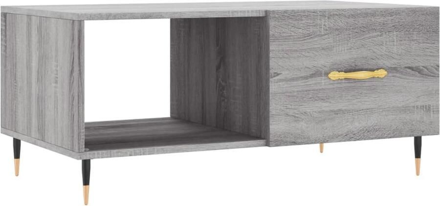 VidaXL Salontafel 90x50x40 cm Grijs Sonoma Eiken Salontafel Salontafeltje Bijzettafel Houten Salontafel Grijze Salontafel Design Salontafel