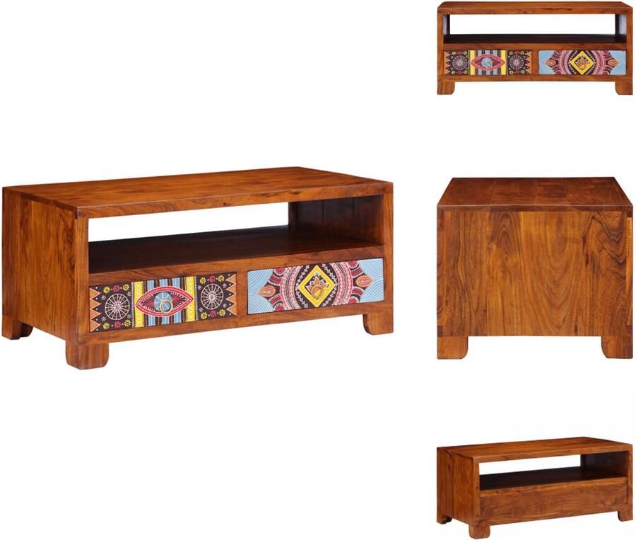 VidaXL Salontafel 90x50x40 cm massief acaciahout