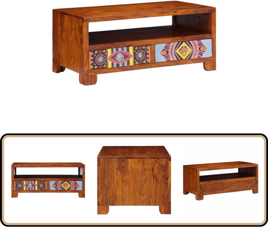 VidaXL Salontafel 90x50x40 cm Massief Acaciahout Salontafel Salontafels Bijzettafel Salontafel