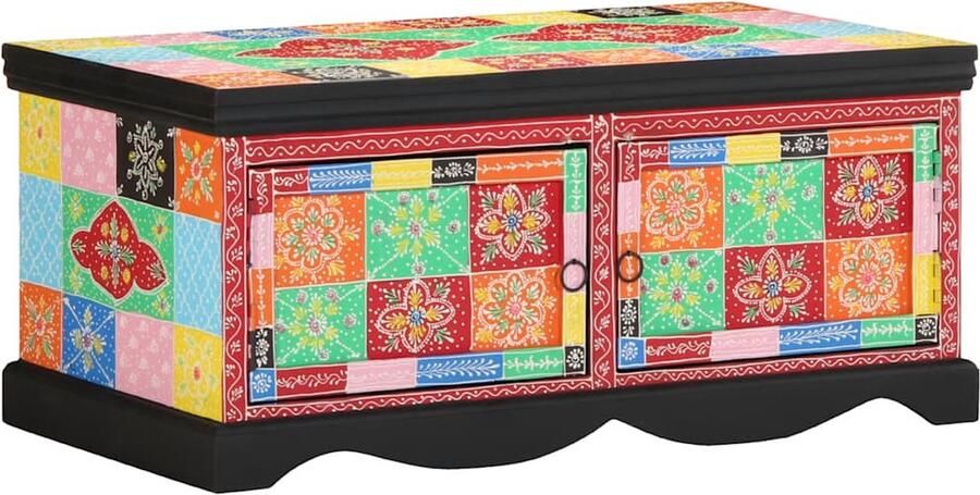 VidaXL Salontafel 90x50x40 cm massief mangohout meerkleurig