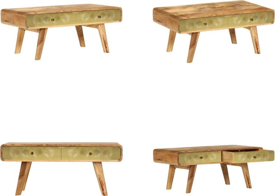 VidaXL Salontafel 90x50x40 cm massief mangohout Salontafel Salontafels Koffie Tafel Koffie Tafels