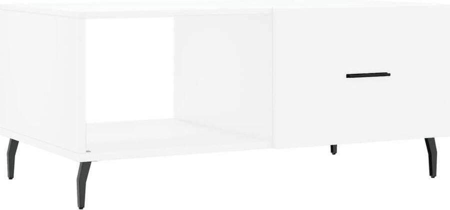 VidaXL Salontafel 90x50x40 cm wit bewerkt hout Salontafel Salontafels Tafel Bijzettafel