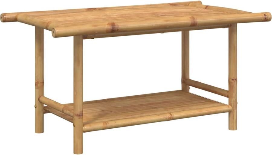 VidaXL Salontafel Bamboe 90x50x45 cm Salontafel Bamboetafel Tuintafel Loungetable Opbergruimte Outdoor Furniture Duurzaam Meubel Modern Design