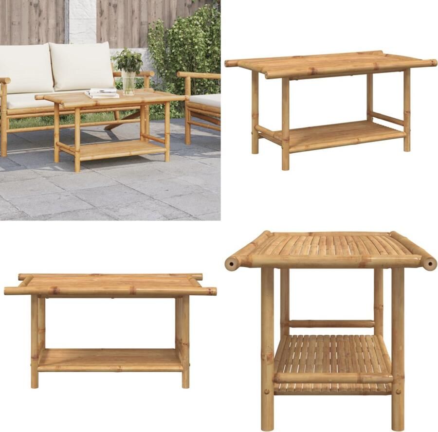 VidaXL Salontafel 90x50x45 cm bamboe Salontafel Salontafels Bijzettafel Banktafel