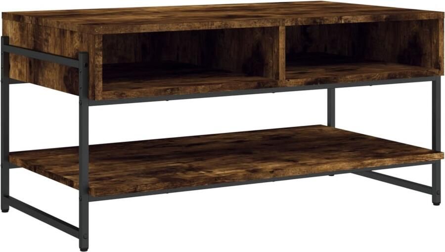 VidaXL -Salontafel-90x50x45-cm-bewerkt-hout-gerookt-eikenkleurig - Foto 2