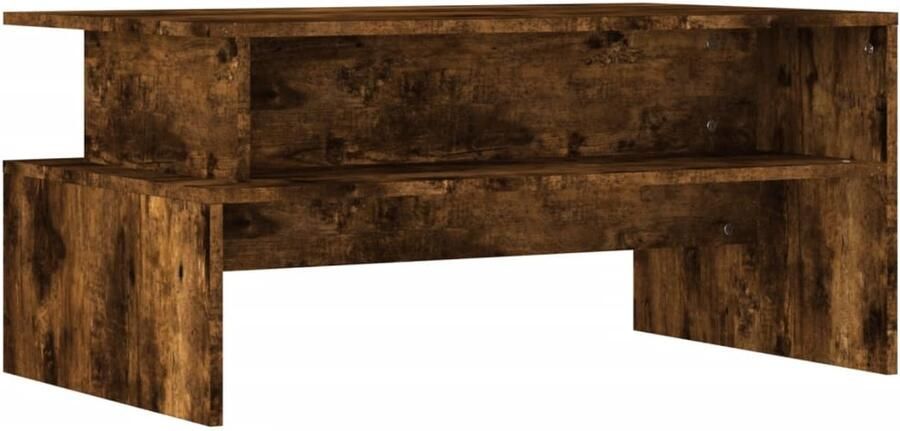 VidaXL Salontafel 90x55x42 5 cm bewerkt hout gerookt eikenkleurig