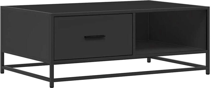 VidaXL Salontafel 90x57x35 cm bewerkt hout en metaal zwart