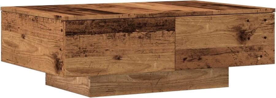 VidaXL Salontafel 90x60x31 cm bewerkt hout oud houtkleurig