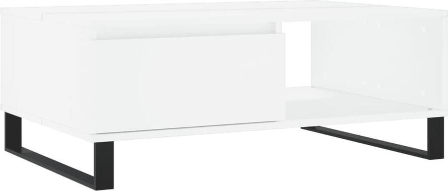 VidaXL Salontafel 90x60x35 cm Bewerkt hout Wit Salontafel Salontafeltje Houten Salontafel Witte Salontafel Bijzettafel Tv Tafellaar