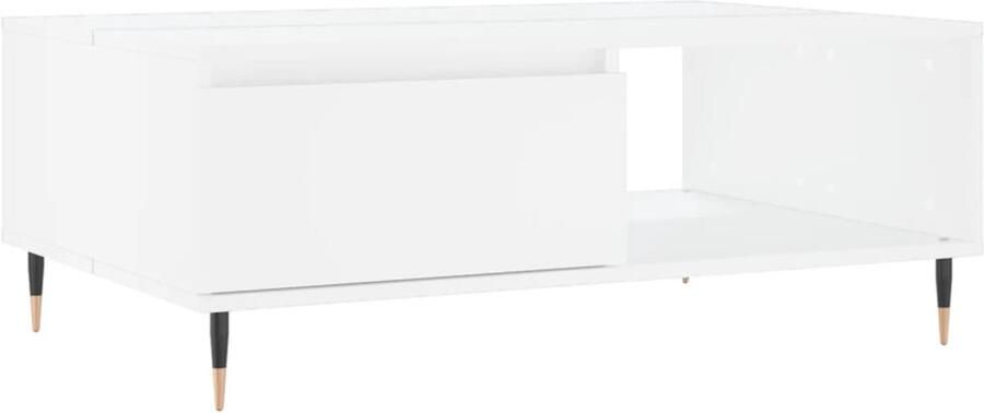 VidaXL Salontafel 90x60x35 cm bewerkt hout wit Salontafel Salontafels Bijzettafel Tafeltje