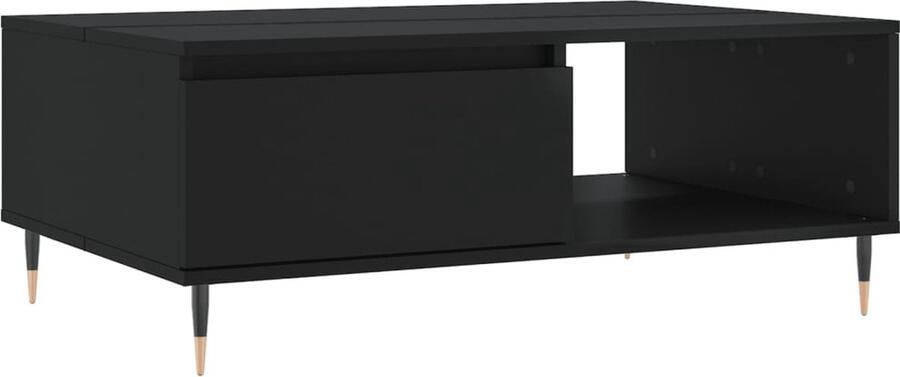 VidaXL Salontafel 90x60x35 cm Bewerkt hout Zwart Salontafel Zwarte Salontafel Houten Salontafel Metalen Salontafel Bijzettafel Tv Tafellaar