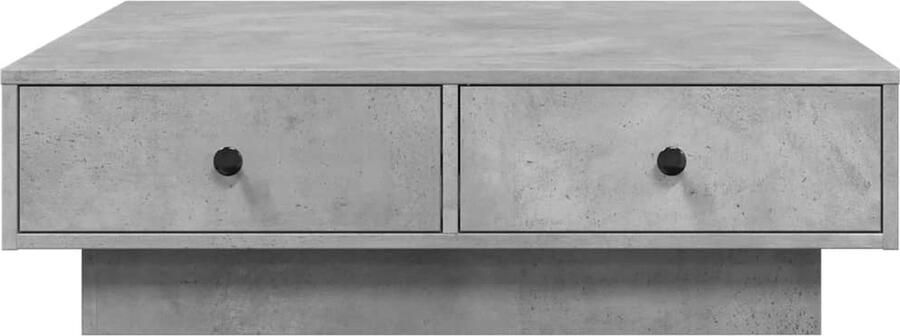 VidaXL Salontafel 90x90x28 cm spaanplaat betongrijs - Foto 3