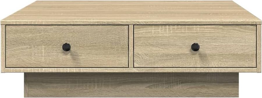 VidaXL Salontafel 90x90x28 cm spaanplaat sonoma eikenkleurig