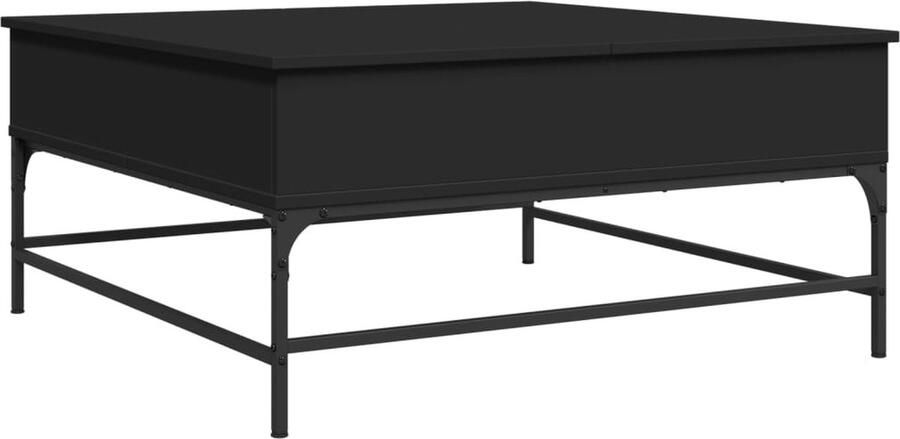 VidaXL Salontafel 95x95x45 cm bewerkt hout en metaal zwart
