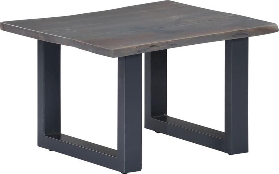 VidaXL Salontafel Acaciahout Grijs 60x60x40 cm Salontafel Industrieel Design Acacia Hout Grijze Salontafel Industriele Meubelen Woonkamer Accessoires Koffietafel Tv Tafeltje Living Room Furniture Interieur Decoratie - Foto 2
