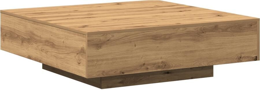 VidaXL Couch Tafel Ambachtelijk Eiken Massief Eikenhout 100 x 100 x 31 cm