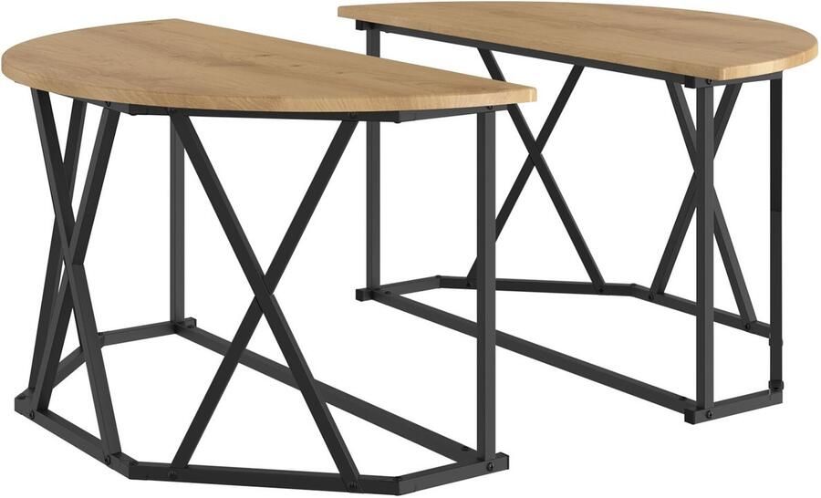 VidaXL Salontafel Artisan Eiken 80x80x42 cm Gemaakt van Engineered Wood - Foto 2