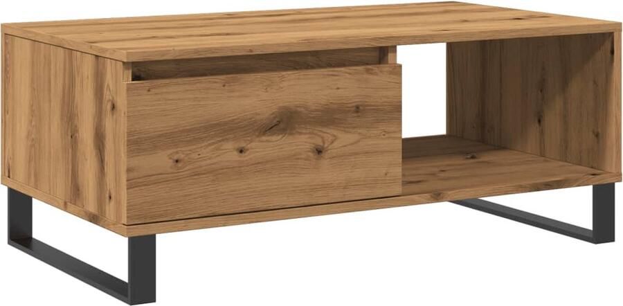 VidaXL Salontafel Artisanaal Eikenhout Design Salontafel Salontafels Bijzettafel Banktafel