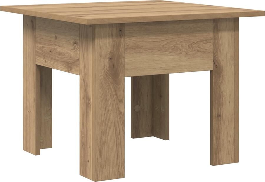 VidaXL Salontafel artisanaal eikenkleurig 55 x 55 x 42 cm Bewerkt hout