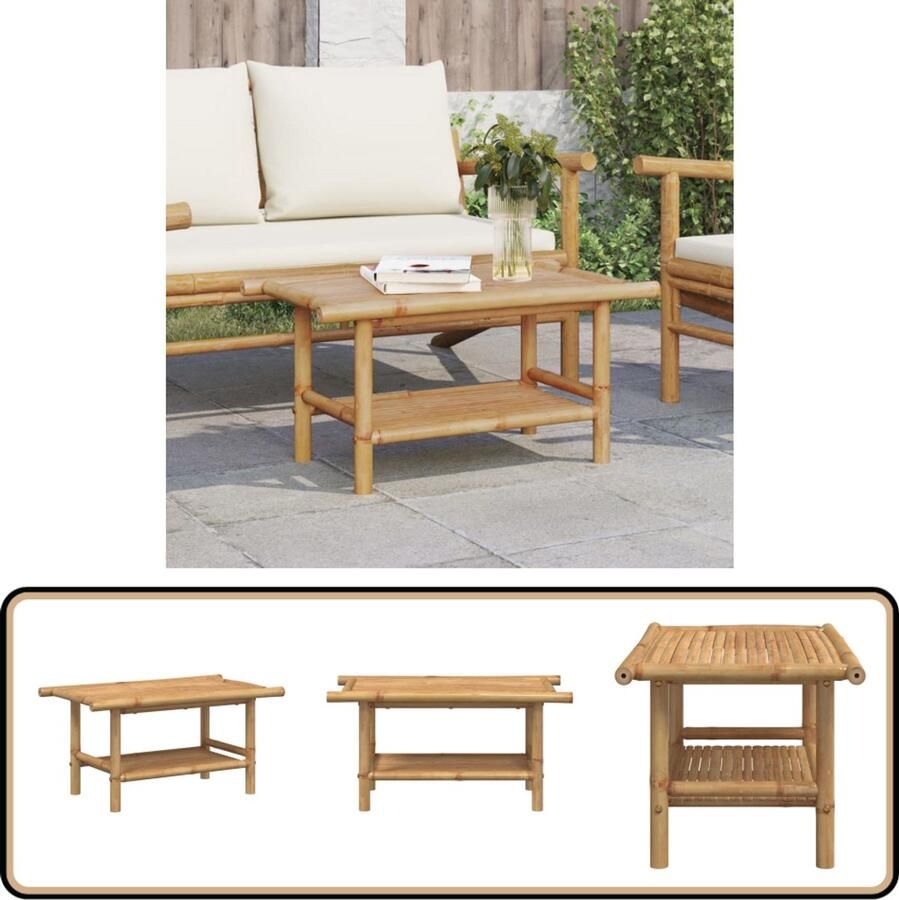 VidaXL Salontafel Bamboe 70x40x35 cm Salontafel Salontafels Bijzettafel Banktafel