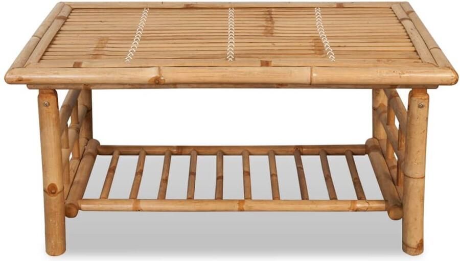 VidaXL Salontafel Bamboe 90x50x45 cm Bruin Bamboetafel Salontafel Buitentafel Bruine Tafel Houten Tafel Tropisch Design Tuinmeubilair Lounge Meubelen