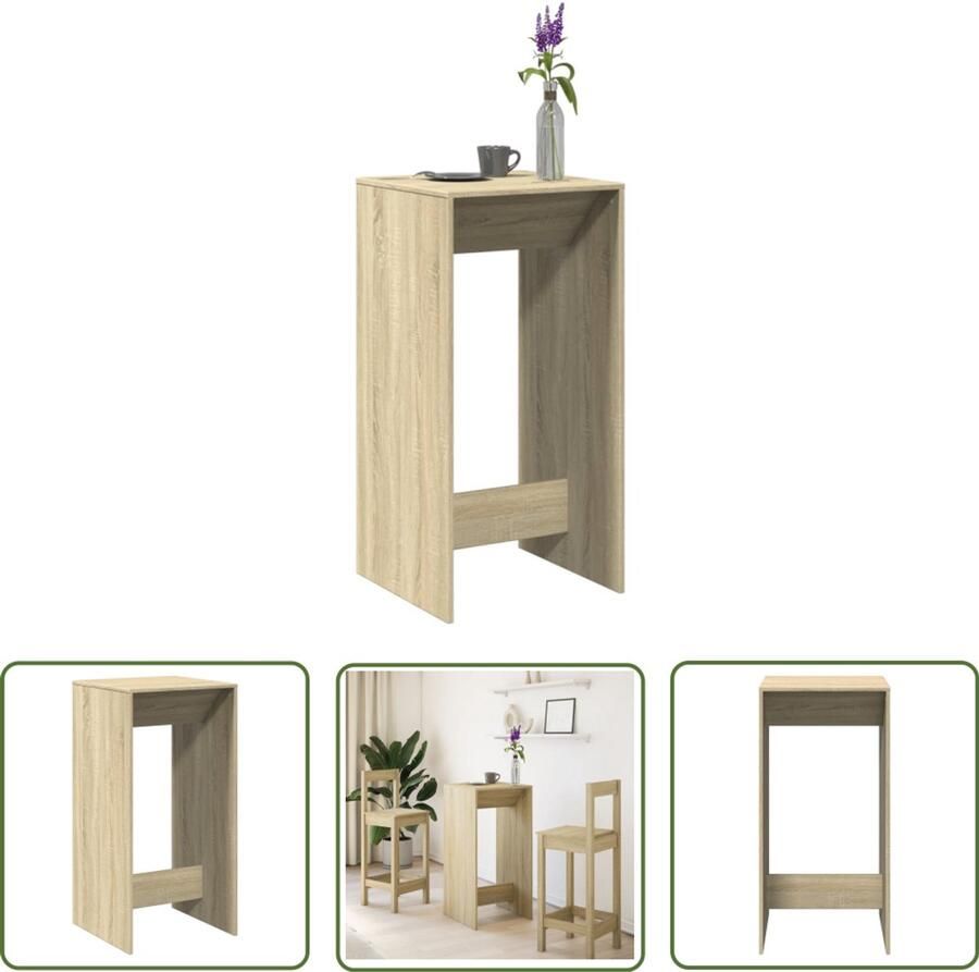 VidaXL Salontafel Bartafel 51x50x103 5 cm bewerkt hout sonoma eikenkleurig Houten Tafel Eiken Kleur Sonoma Eiken
