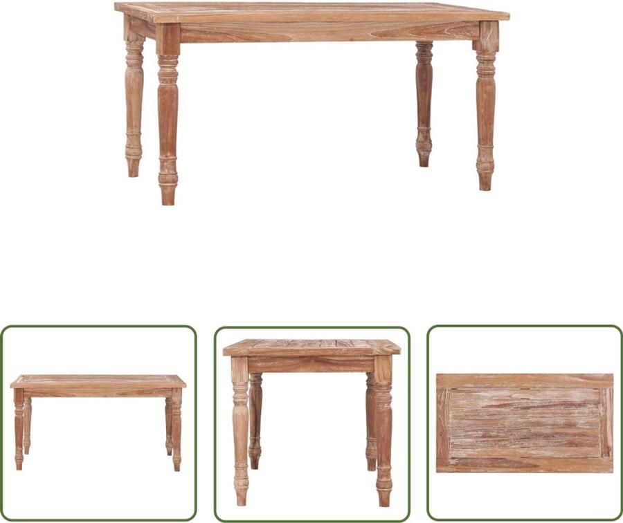 VidaXL Salontafel Batavia 90x50x45 cm Teakhout Salontafel Teak Hout Witte Was Look Tuintafel Buitentafel Accenttafel Livingroom Furniture