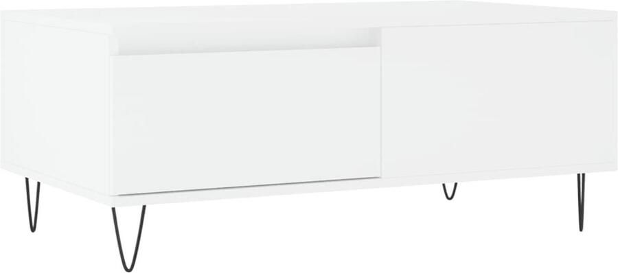 VidaXL Salontafel Bewerkt Hout Wit 90x50x36 5 cm Salontafel Salontafels Tafel Bijzettafel