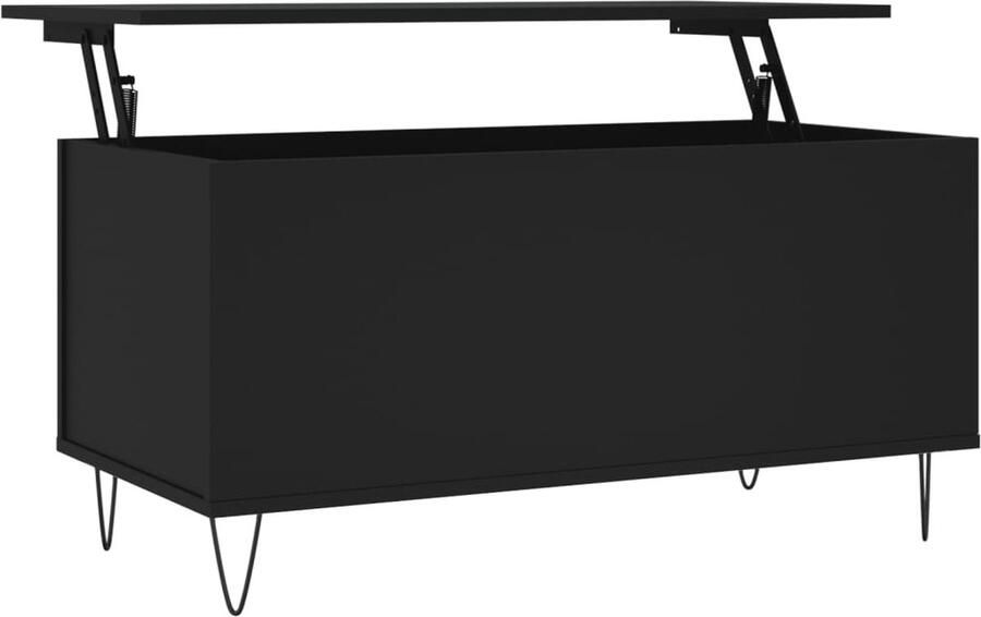 VidaXL Salontafel Bewerkt Hout Zwart 90x44 5x45 cm Salontafel Salontafels Bijzettafel Banktafel