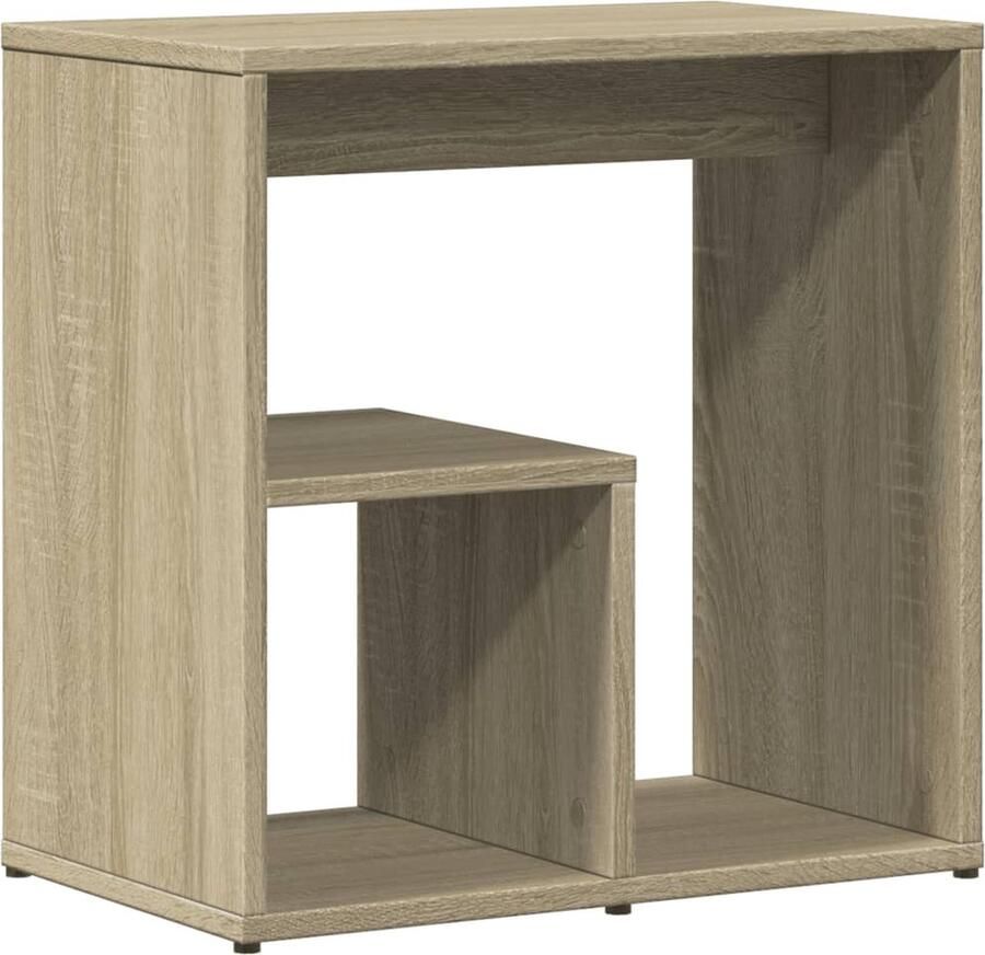 VidaXL Salontafel Bijzettafel 50x30x50 cm spaanplaat sonoma eikenkleurig Houten Bijzet Tafeltje Bruine Bijzettafel Sonoma Eiken Kleur
