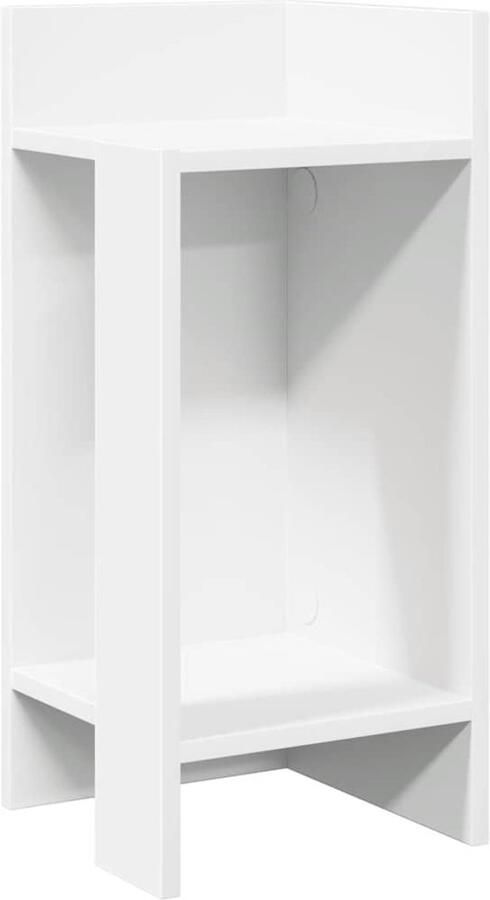 VidaXL Bijzettafel Bijzettafels Accenttafel Bank Bijzettafel Bijzettafeltje met plank 25 5x27x60 cm wit