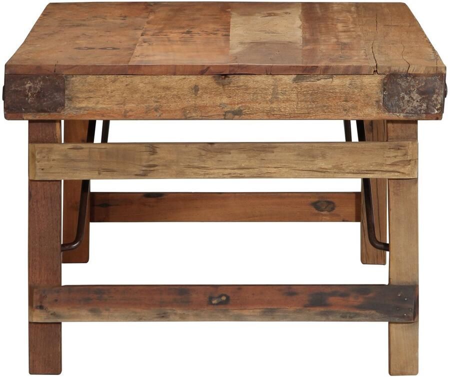 VidaXL Salontafel Natuurlijk hout Massief hout 110 x 55 x 40 cm Simpel