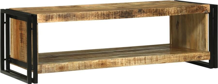 VidaXL Salontafel Bruin 120 x 50 x 38 cm Massief ruw mangohout
