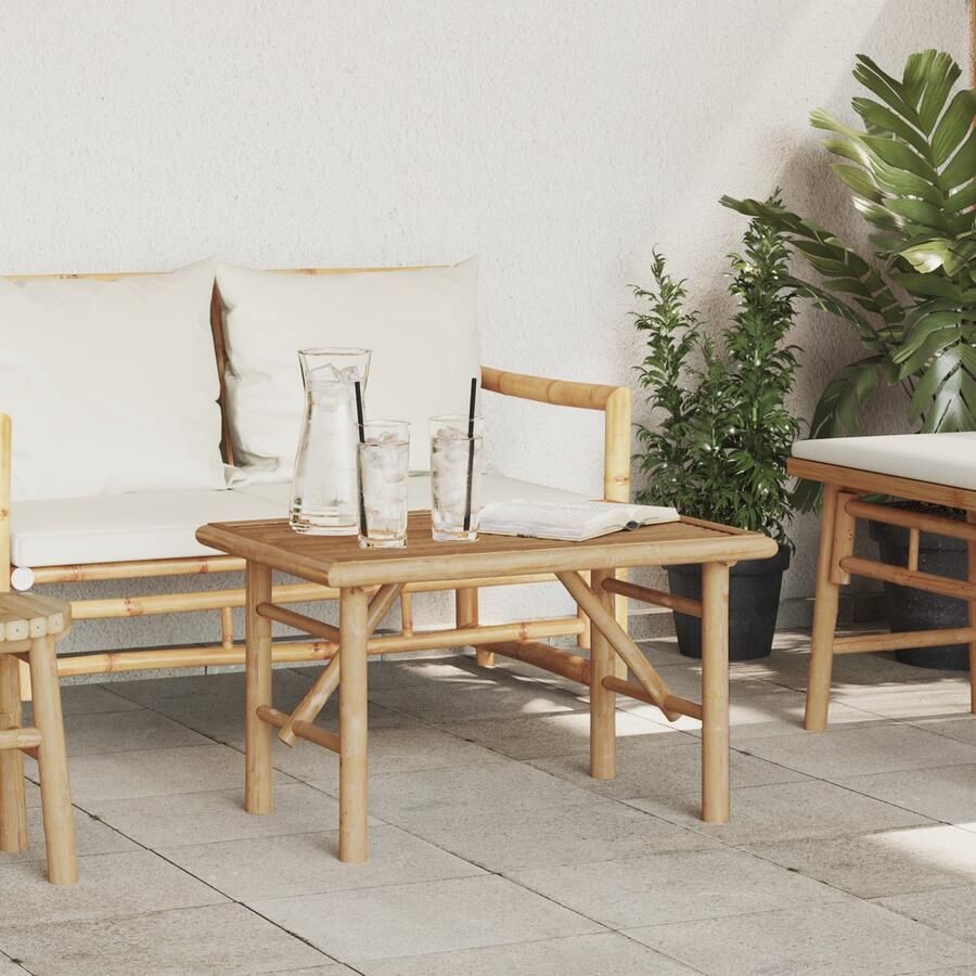 VidaXL Salontafel Natuurlijke Bamboe Bamboevezel 70 x 40 x 36 cm