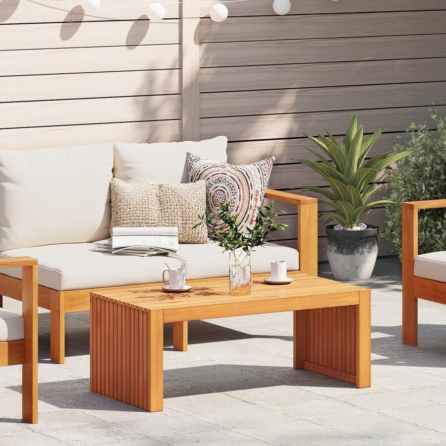 VidaXL Salontafel Bruin 90 x 45 x 35 cm Massief acaciahout