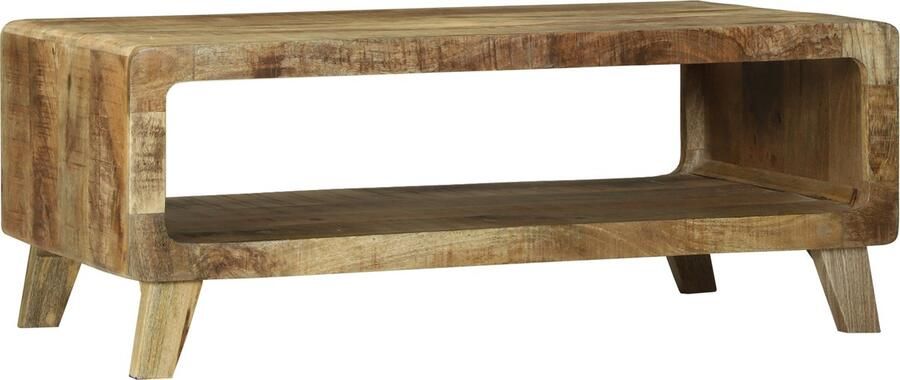 VidaXL Salontafel Bruin 90 x 50 x 35 cm Massief ruw mangohout