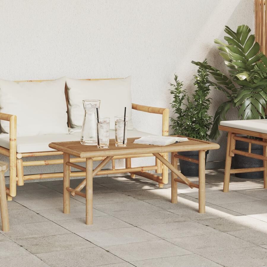 VidaXL Salontafel Natuurlijke Bamboe Bamboevezel 90 x 50 x 43 cm