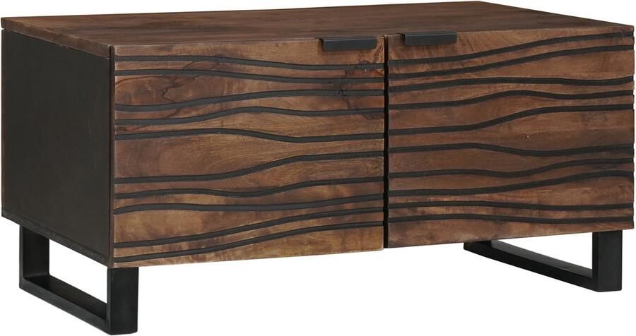 VidaXL Salontafel 80 x 50 x 40 cm gemaakt van massief hout en engineered hout