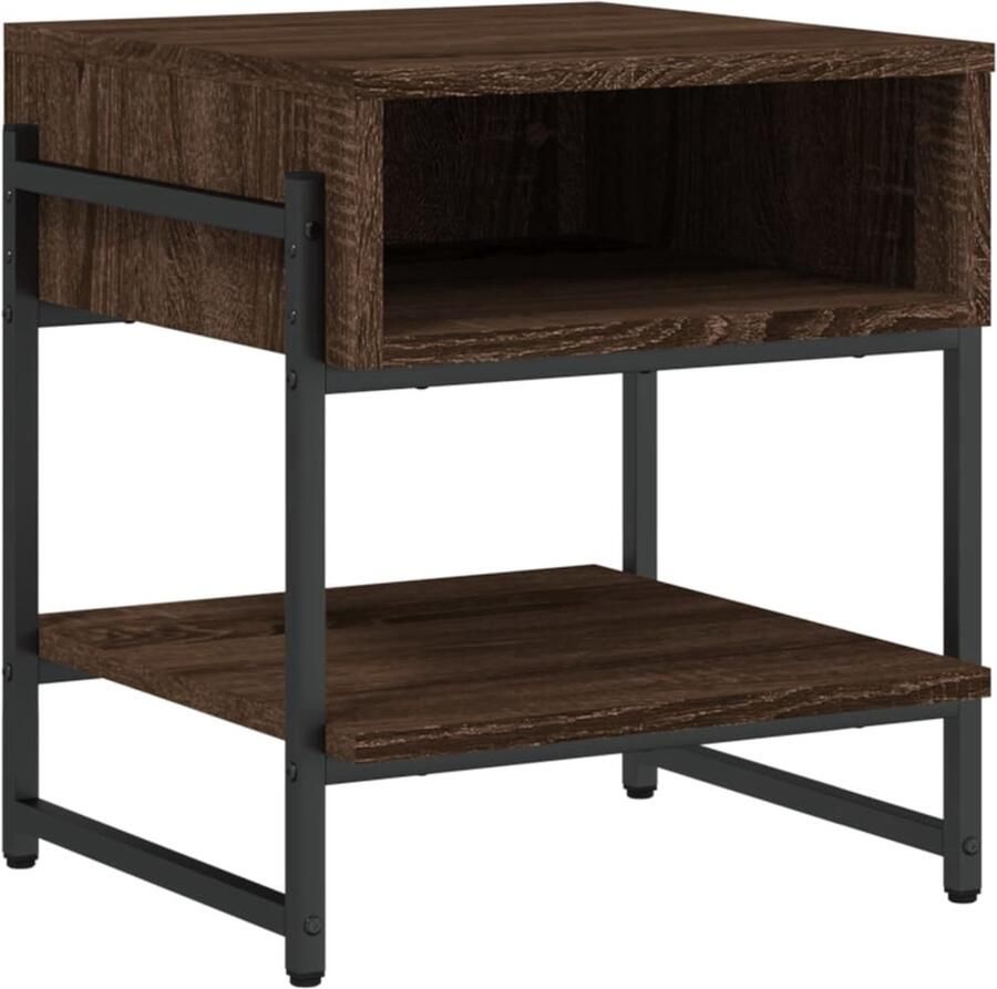 VidaXL Salontafel Bruineiken 40x40x45 cm Salontafel Salontafels Bijzettafel Tafeltje