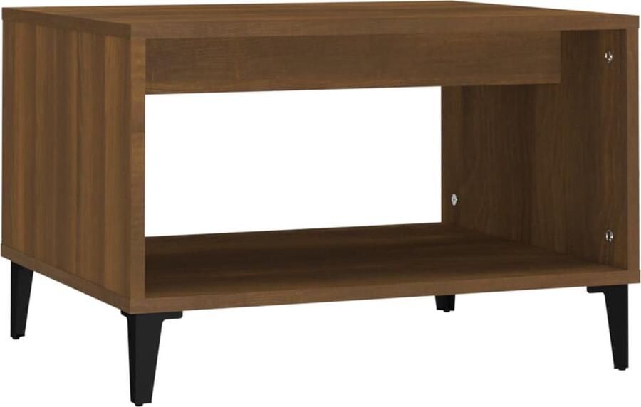 The Living Store Salontafel Bruineiken 60 x 50 x 40 cm Stevig materiaal Salontafel Houten Salontafel Bruin Meubilair Bijzettafel Livingroom Furniture - Foto 2