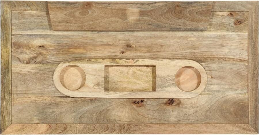 VidaXL Salontafel Cassettestijl 100x52x45 cm Mangohout Salontafel Mangohout Industrieel Vintage Kastje Binnenhuisdecoratie Woondecoratie Meubels - Foto 2
